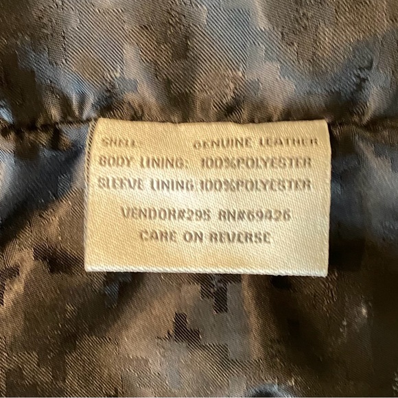 🍀Wilsons Leather 100% Leather Jacket Black Zipper Front - Picture 5 of 5